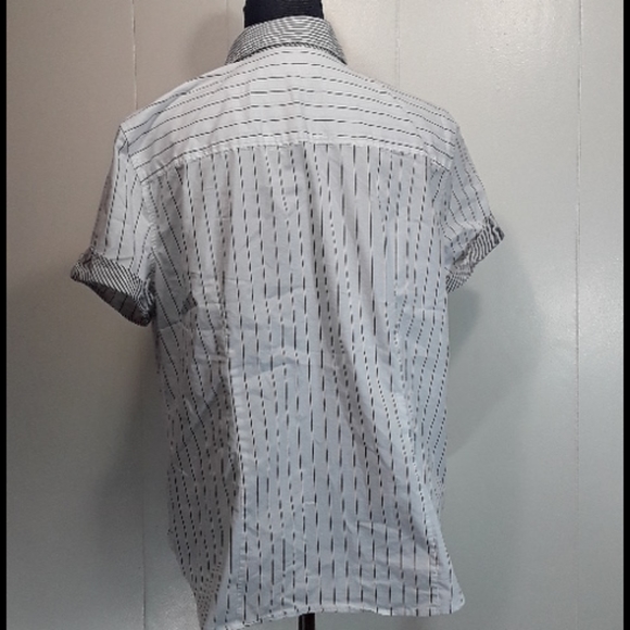 Liz Claiborne career vertical striped blouse XL - Picture 4 of 7
